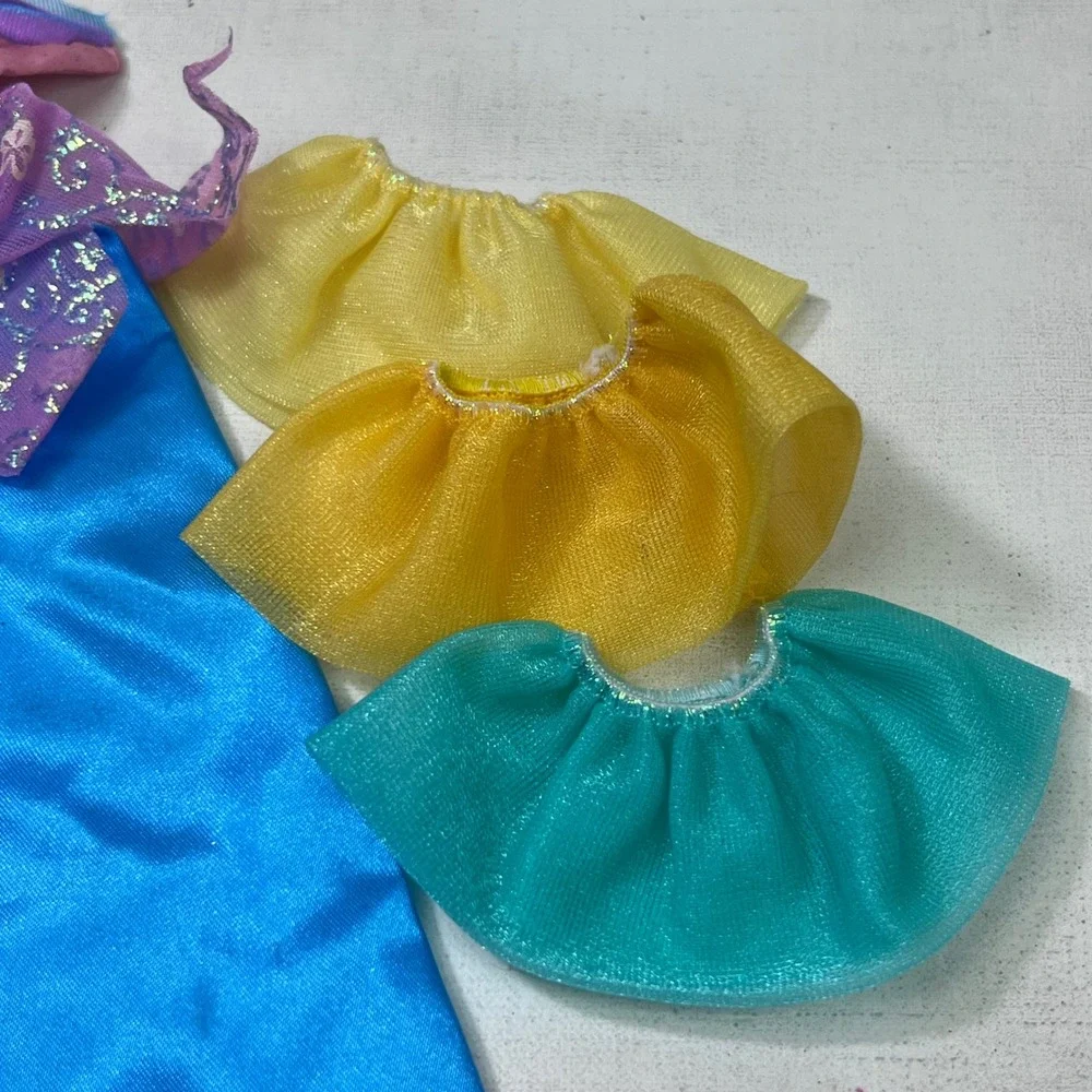 Mixed Doll Clothes Lot Pink Blue Ruffle Dress Skirt Pants Barbie Bratz Style 9pc
